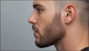 thin beard with faded sideburns thin beard with faded sideburns