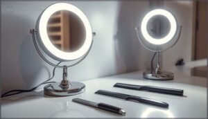 tools to help locate the neckline (mirrors, combs) tools to help locate the neckline (mirrors, combs)