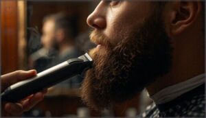 trimming the sides and cheek lines trimming the sides and cheek lines