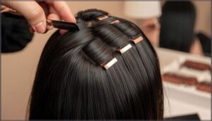 brushing and sectioning hair for application brushing and sectioning hair for application