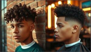 curly fringe and afro taper fades curly fringe and afro taper fades