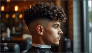 curly fringe with fade curly fringe with fade