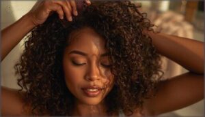 detangle hair with wide-tooth comb detangle hair with wide-tooth comb