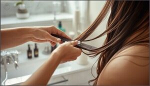 detangling and prepping strands detangling and prepping strands