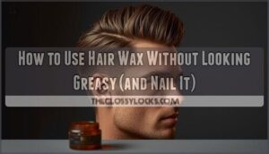 how to use hair wax without looking greasy