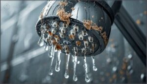impact of mineral buildup on shower head leaks impact of mineral buildup on shower head leaks