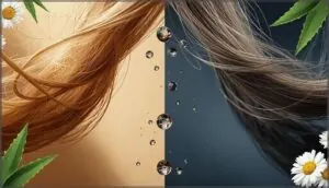increased dryness or oiliness increased dryness or oiliness