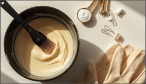 mixing and applying the bleach mixing and applying the bleach