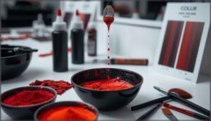 mixing and applying the color mixing and applying the color