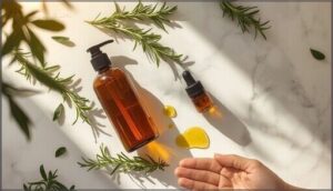 mixing rosemary oil into shampoo or conditioner mixing rosemary oil into shampoo or conditioner