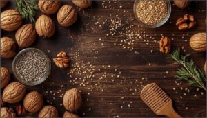 plant-based options (flaxseed, chia, walnuts) plant-based options (flaxseed, chia, walnuts)