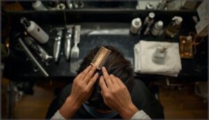 prepping hair and workspace prepping hair and workspace