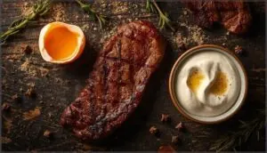 protein-rich foods (eggs, beef, greek yogurt) protein-rich foods (eggs, beef, greek yogurt)