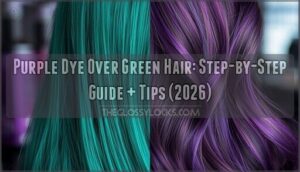 purple dye over green hair purple dye over green hair