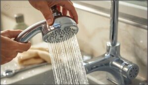 rinsing and reassembling the shower head rinsing and reassembling the shower head