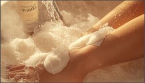 softening hair with body wash or shaving cream softening hair with body wash or shaving cream