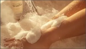 softening hair with body wash or shaving cream softening hair with body wash or shaving cream