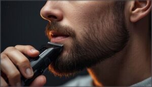 trimming the main beard area trimming the main beard area