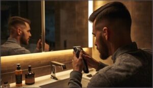 using a trimmer and mirror for precise at-home results using a trimmer and mirror for precise at-home results