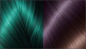 what happens when purple covers green hair what happens when purple covers green hair