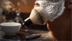 applying lather for the best shave applying lather for the best shave