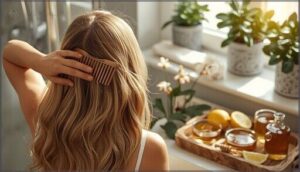 applying mixtures to hair and scalp applying mixtures to hair and scalp