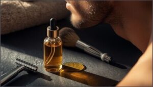 applying pre-shave oils and treatments applying pre-shave oils and treatments