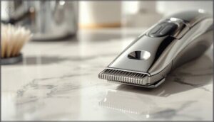 brush away loose hair and debris brush away loose hair and debris