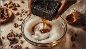 diluting black soap before application diluting black soap before application