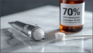 disinfect the blades with isopropyl alcohol disinfect the blades with isopropyl alcohol