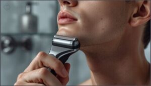 gentle pressure and proper blade angle gentle pressure and proper blade angle