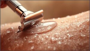 gentle, short strokes gentle, short strokes