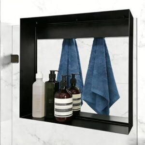 Hanging Shower Shelf with Hooks, B0GFZNMCNY