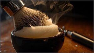 loading the brush for face lathering loading the brush for face lathering