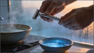 managing water temperature and blade pressure managing water temperature and blade pressure