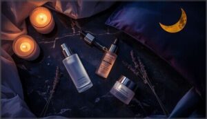 night routine with gentle cleanse, retinol, and moisturizer night routine with gentle cleanse, retinol, and moisturizer