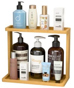 PEKER Bamboo Bathroom Organizer Countertop B0F3VCGN91