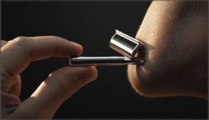 positioning the razor on the skin positioning the razor on the skin