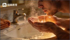 prep skin with warm water prep skin with warm water