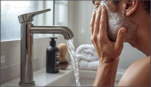 rinse skin with cool water rinse skin with cool water