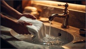 sink method for heating a towel sink method for heating a towel