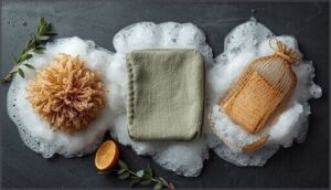 using tools: loofahs, washcloths, and pouches using tools: loofahs, washcloths, and pouches