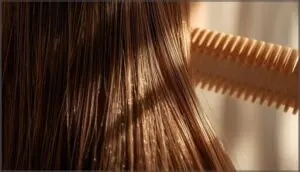 using wide-tooth combs and gentle detangling using wide-tooth combs and gentle detangling