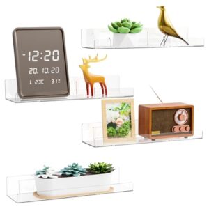 Yieach 4 Pack Acrylic Shelves B0F93CP7HD