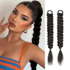 2Pcs Braided Ponytail Extensions with B0CWTTPYTL