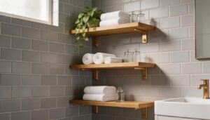 add corner shelves for unused wall areas add corner shelves for unused wall areas