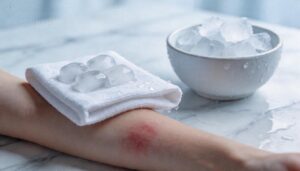 apply a cold compress first apply a cold compress first