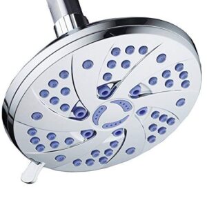 Aquadance Antimicrobial 6 Setting Shower Head, B06XHRHQ3C