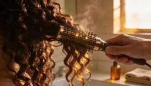 brush for 15 minutes until hair is almost dry brush for 15 minutes until hair is almost dry