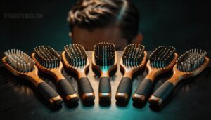 brush from crown to ends with slow, downward strokes brush from crown to ends with slow, downward strokes